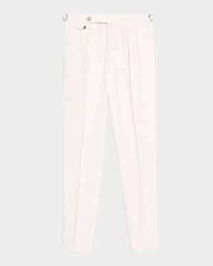 Men's Waistband Tab Double-Pleated Pants