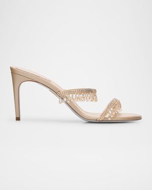 Satin Strass Chandelier Dual-Band Sandals