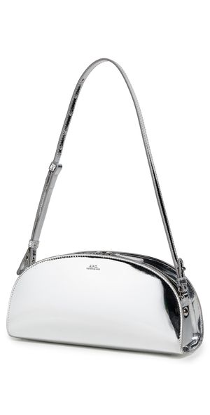 A. P.C. Sac Demi Lune Shoulder Bag Rab Silver One Size