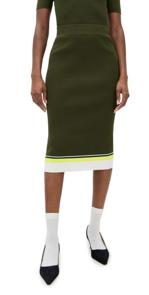 ESSENTIEL ANTWERP Hashion Ribbed Skirt Combo2 Kombu Green L
