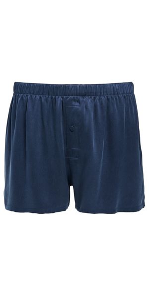 Lunya Washable Silk Boxers Deep Blue M