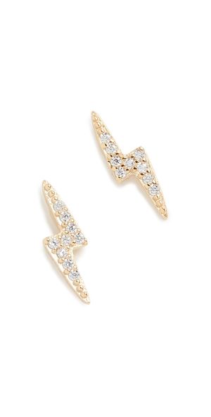 SHASHI Electric Stud Earrings Gold One Size