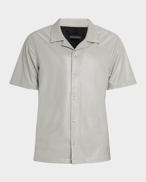 Men's Bond Faux Leather Camp Shirt