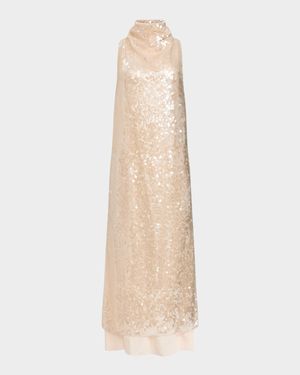 Noor Sequined Evening Gown