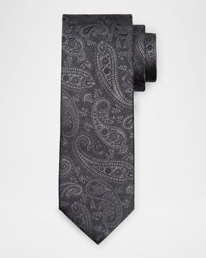 Men's Tonal Paisley Silk Jacquard Tie