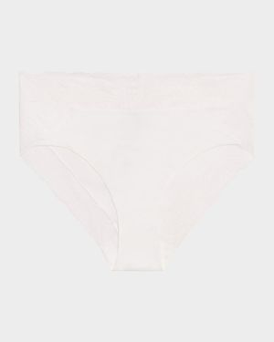 Cotton Delight Lace-Trim High-Cut Briefs