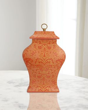 Richmond Damask Coral Jar