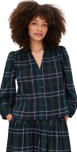 Birds of Paradis Maisey Blouse Windsor Plaid M