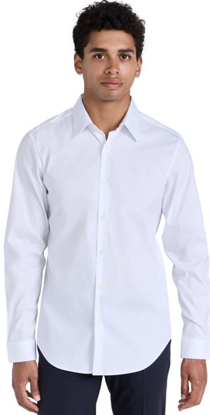 Theory Sylvain Good Cotton Shirt White M