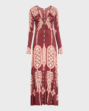 Alma Bordada Printed Jersey Reversible Dress