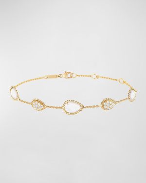 Yellow Gold Serpent Boheme 5-Motif Mother-of-Pearl Bracelet