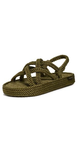 BOHONOMAD Bodrum Platform Sandals Khaki 41
