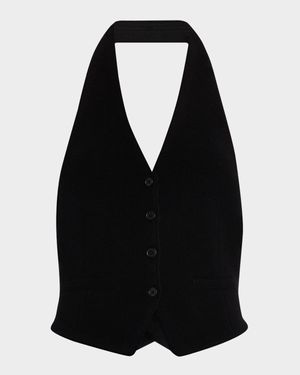 Tailored Cashmere Halter Vest