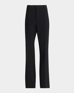 High-Rise Light Travel Wool Flare Trousers