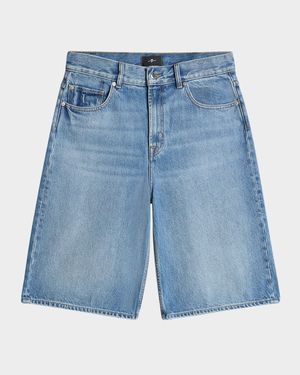 Men's Wide-Leg Jean Shorts