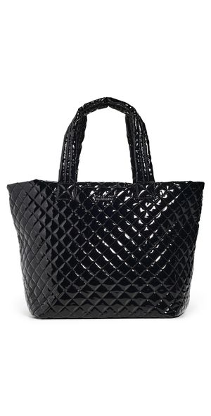 MZ Wallace Large Metro Tote Deluxe Black Lacquer One Size