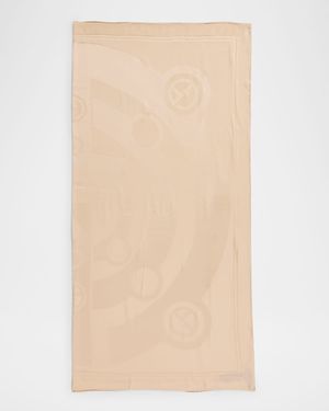 Logo Jacquard Silk Stole