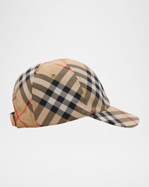 Kid's Check Baseball Cap, Size S-M