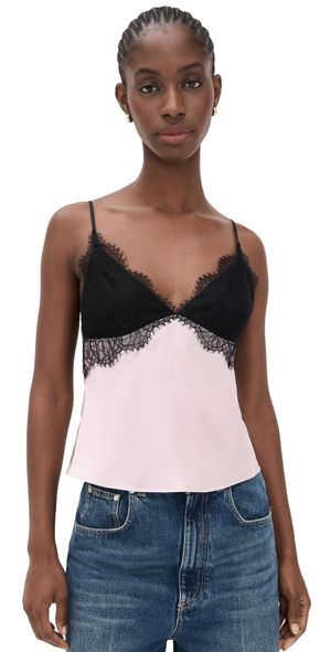 CAMI NYC Hilda Silk Camisole Oat/Black 6