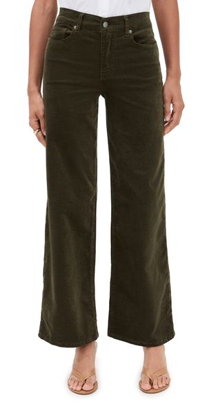 FRAME Le Slim Palazzo Corduroy Jeans Rich Military 24