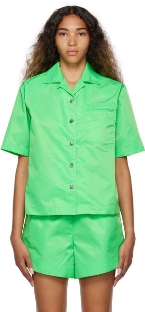 REMAIN Birger Christensen Green Storm Shirt