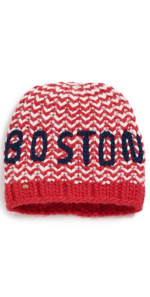 Lele Sadoughi Boston Beanie Red Melange One Size
