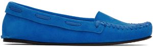 The Row Blue Mabel Moc Loafers