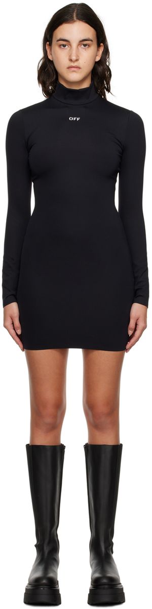 Off-White Black Off Stamp Sleek Minidress