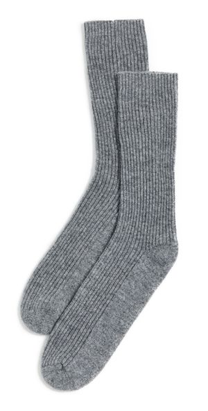 Jenni Kayne Cashmere Socks Grey One Size