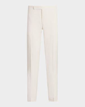 Men's Gregory Hand-Tailored Silk-Linen Trouser