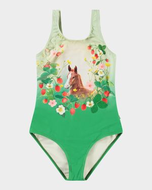 Girl's Nika One-Piece Swimsuit, Size 3-6