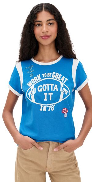 MOTHER The Boxy Goodie Inset Tee You Got To Love It L