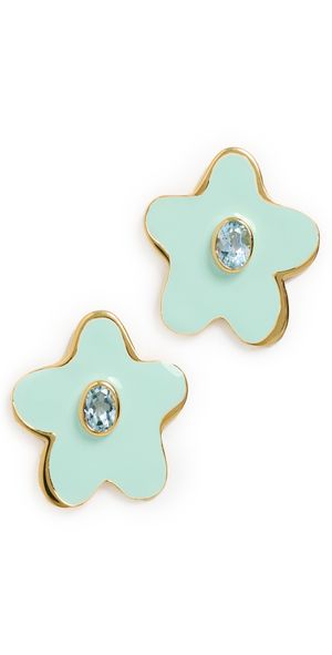 Lizzie Fortunato Camilo Stud Earrings Green One Size