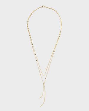 14K Gold Reverse Blake Necklace, 16"L