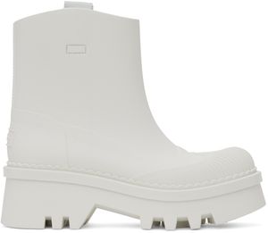 Chloé White Raina Rain Boots