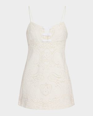 Rosalisa Embroidered Cotton Mini Dress
