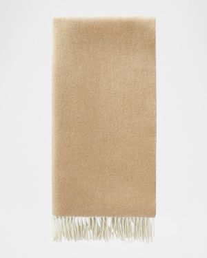 Cashmere Sciarpa Two-Tone Fringe-Trim Scarf