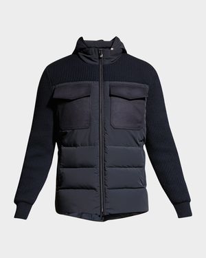 Men's Mixed-Media Down Jacket