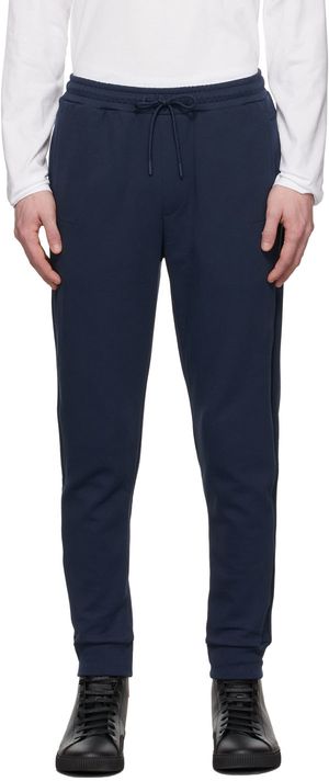 BOSS Navy Logo Tape Tracksuit Lounge Pants