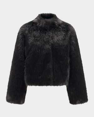 Fur-Free Short Faux Fox Coat