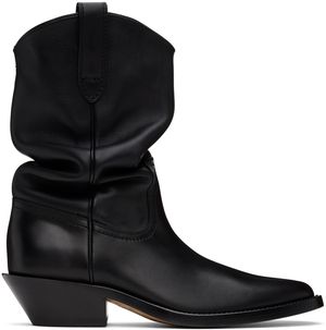 Maison Margiela Bottes de cowboy noires à bout Tabi