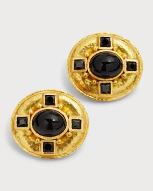 Horz Oval 10x8 Onyx Godron B