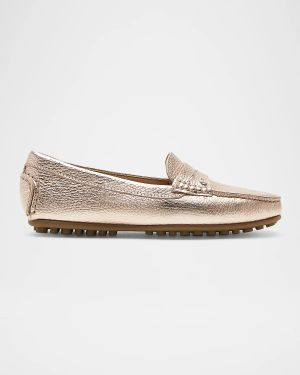 Pilar Metallic Penny Driver Loafers