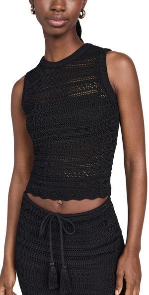 PQ Swim Crochet Top Black XS/S
