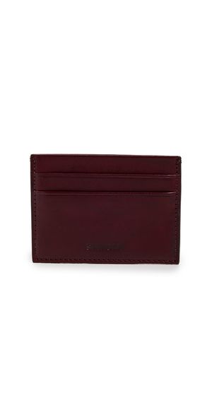 Shinola Vachetta Leather Card Case Merlot One Size