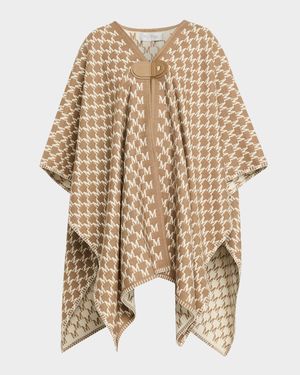 Editti Logo Monogram Wool Cape