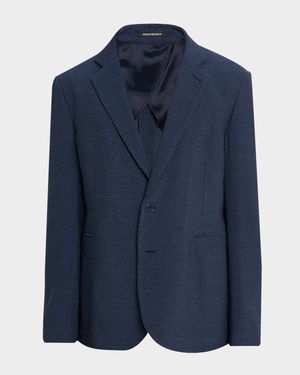 Men's Jacquard Wool Soft Sport Coat