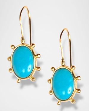 Turquoise Pinwheel Earrings