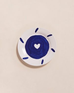 Emoi Emoi - L'assiette à dessert cœur - Taille Unique - Blanc