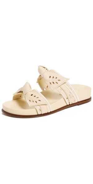 Alexandre Birman Maxi Clarita Embroidery Sandals Creamy 38.5
